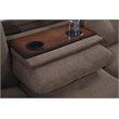 Lifestyle Furniture Catrina Left-Facing Sectional & Ottoman in Brown/Gray