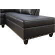 Lifestyle Furniture Catherine Right-Facing Sectional & Ottoman in Black