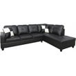 Lifestyle Furniture Leisly Right-Facing Sectional Sofa Set in Ultimate Black