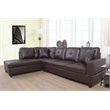 Lifestyle Furniture Smith Left-Facing Sectional Sofa Set in Chocolate/Brown