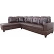 Lifestyle Furniture Smith Left-Facing Sectional Sofa Set in Chocolate/Brown