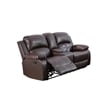 Lifestyle Furniture Provo 3-Pieces Faux Leather Recliner Sofa Set in Espresso