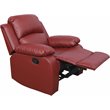 Lifestyle Furniture Ashland 3-Pieces Recliner PU Sofa Set in Red