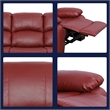 Lifestyle Furniture Ashland 3-Pieces Recliner PU Sofa Set in Red