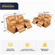 Lifestyle Furniture Ashland 2-Pieces Recliner PU Sofa Set in Ginger