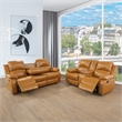 Lifestyle Furniture Ashland 2-Pieces Recliner PU Sofa Set in Ginger