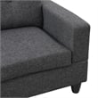 Lifestyle Furniture Edward Left-Facing Sectional & Ottoman in Black/Gray