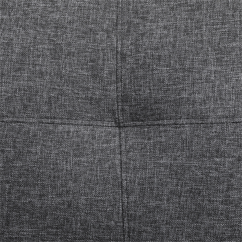 Lifestyle Furniture Edward Left-Facing Sectional & Ottoman in Black/Gray