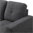 Lifestyle Furniture Edward Left-Facing Sectional & Ottoman in Black/Gray