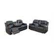 Lifestyle Furniture Provo 2-Pieces Faux Leather Recliner Sofa Set in Black