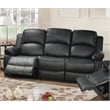 Lifestyle Furniture Provo 2-Pieces Faux Leather Recliner Sofa Set in Black
