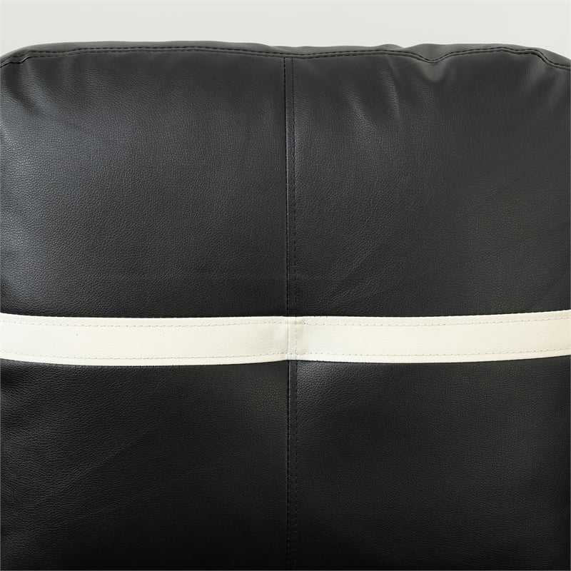 Lifestyle Furniture Lemonda Left-Facing Sectional & Ottoman in Black/White