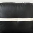 Lifestyle Furniture Lemonda Left-Facing Sectional & Ottoman in Black/White