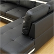 Lifestyle Furniture Biscuits Right-Facing Sectional & Ottoman in Black/White