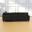 Lifestyle Furniture Biscuits Right-Facing Sectional & Ottoman in Black/White