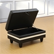 Lifestyle Furniture Biscuits Right-Facing Sectional & Ottoman in Black/White