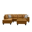 Lifestyle Furniture Lemonda Left-Facing Sectional & Ottoman in Ginger