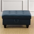 Lifestyle Furniture Lemonda Left-Facing Sectional & Ottoman in Forest Green