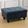 Lifestyle Furniture Biscuits Right-Facing Sectional & Ottoman in Forest Green