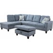 Lifestyle Furniture Lemonda Left-Facing Sectional & Ottoman in Flint