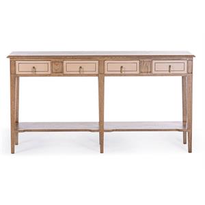 brooks 60.5 in. beige rectangle wood console table