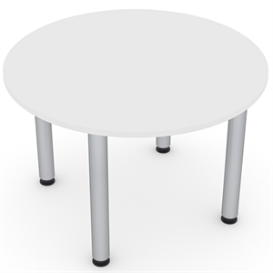 4 person round conference table with post legs harmony series  46