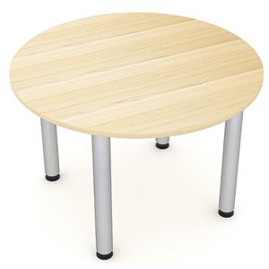 4 person round conference table with post legs harmony series  46