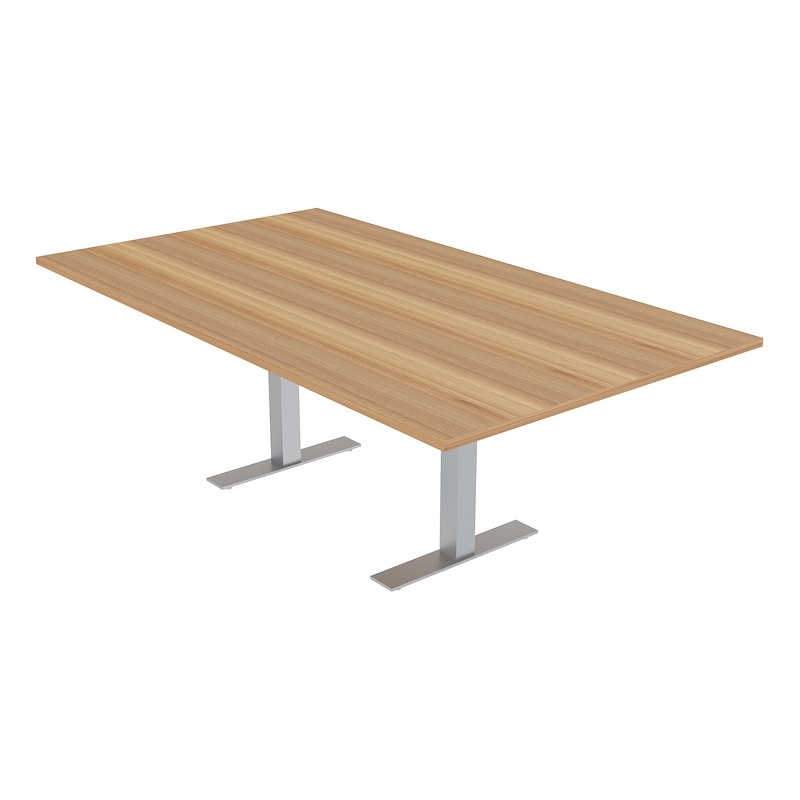 8 Person Rectangular Conference Table T-Legs Harmony Series 7 Foot  Driftwood