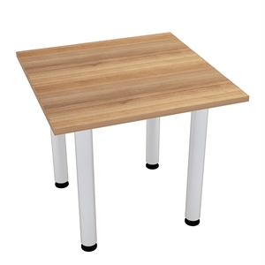 34 small square conference table post legs engineered wood driftwood