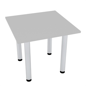34 small square conference table post legs engineered wood light gray