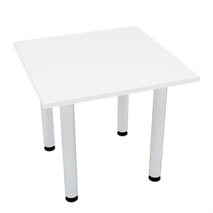 34 small square conference table post legs engineered wood white