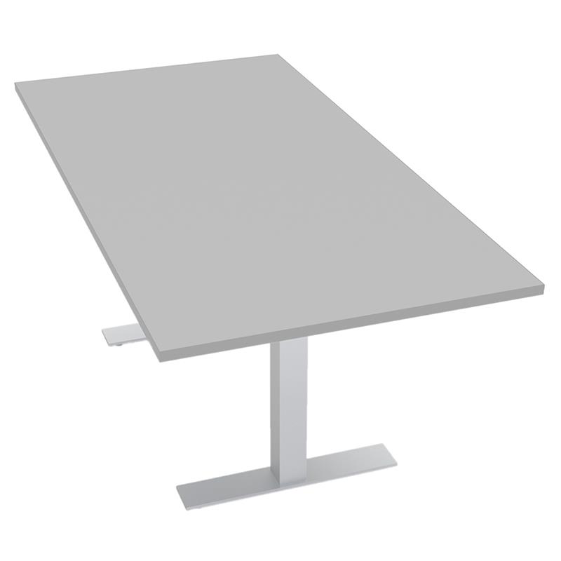 36X72 Rectangular Conference Table 6 Person Laminate Top T-Feet Light Gray