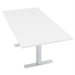 36x72 rectangular conference table 6 person laminate top t-feet white