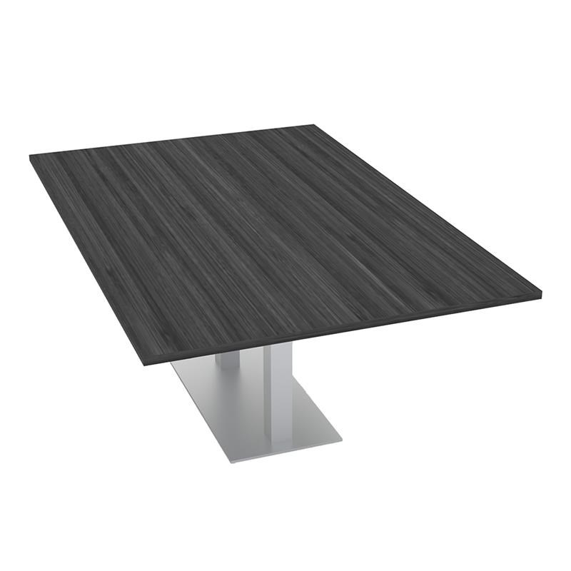 6 Person Wide Rectangular Conference Table 48X72 Square Metal Base Asian Night