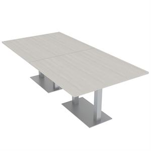 large 8 rectangular conference table 8 person square metal base sea salt