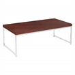 Wall Street Espresso Coffee Wood Table and Metal Chrome Legs