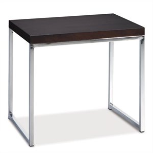 wall street end table with chrome legs
