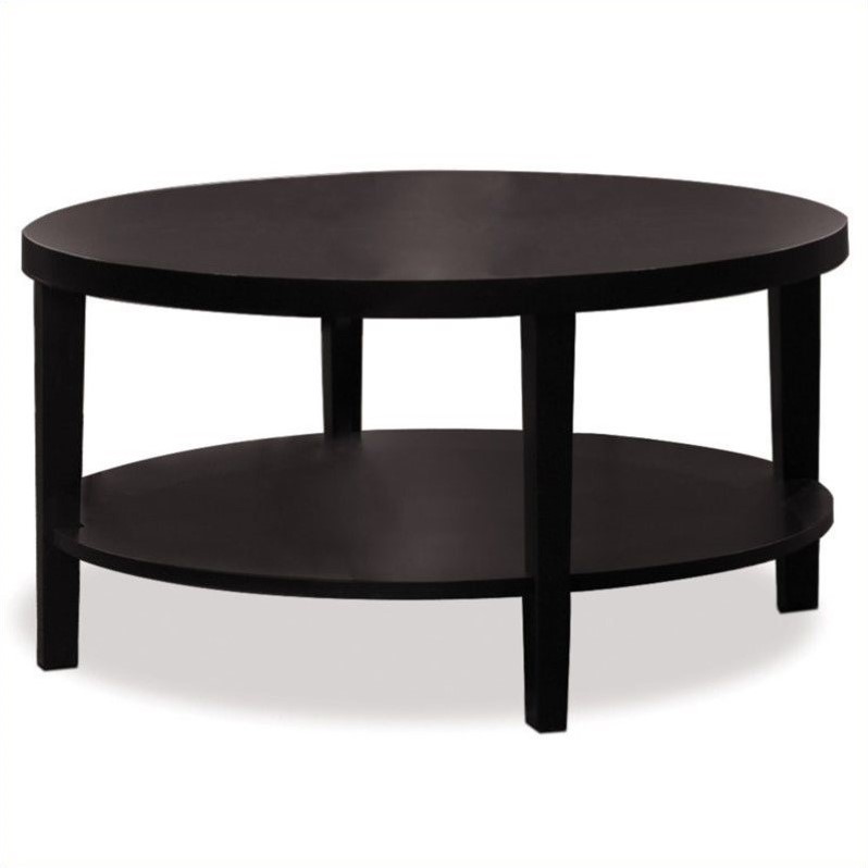 Merge 36 Inch Round Espresso Wood And, 36 Inch Long Side Table