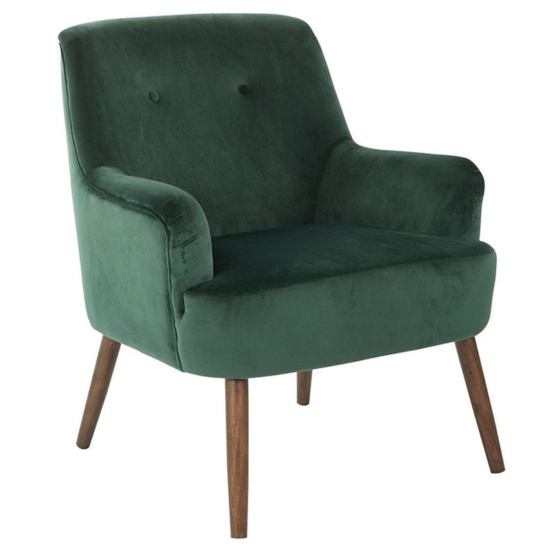 Avenue Six Ou Velvet Accent Chair In Emerald Cha51 V36 Avenue Six Ou Velvet Accent Chair In Emerald