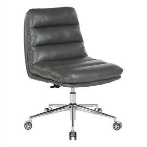 avenue six legacy faux leather swivel armless office chair