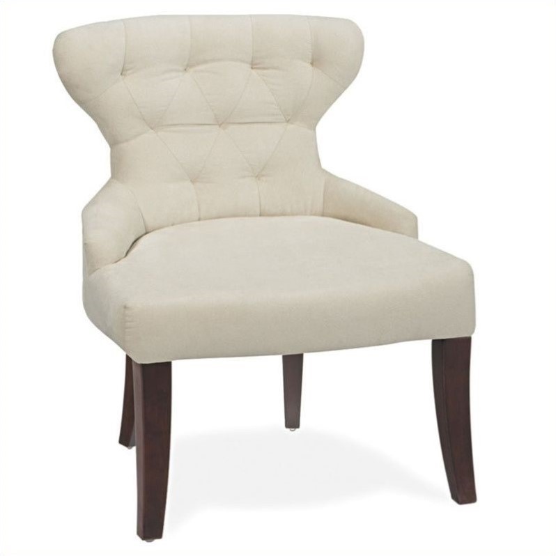 Tufted Hourglass Chair in White CVS26X12