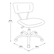 Vista Task Office Chair in White Vinyl by OSP Home Furnishings
