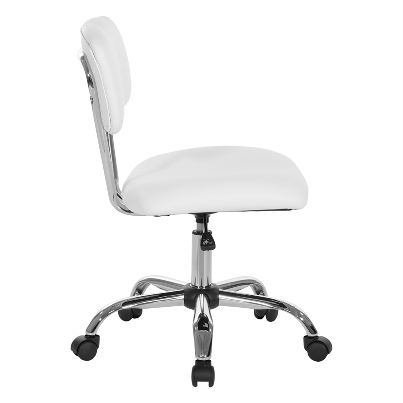 Vista Task Office Chair in White Vinyl by OSP Home Furnishings