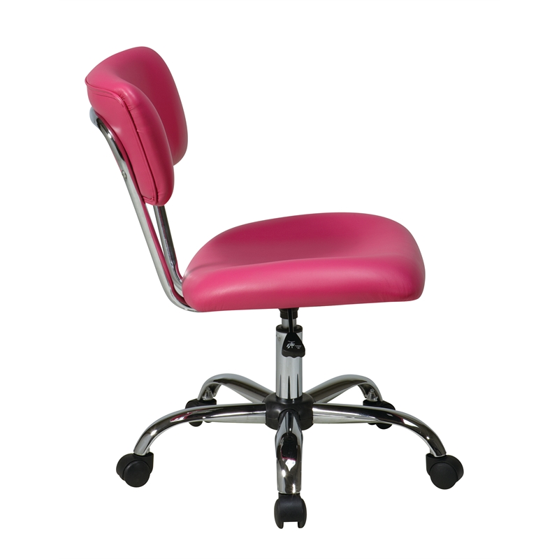 OSP Home Furnishings Vista Task Office Chair in Pink Vinyl