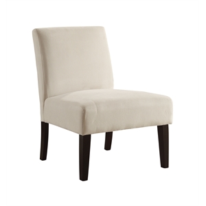 Velvet Slipper Chair in Ivory