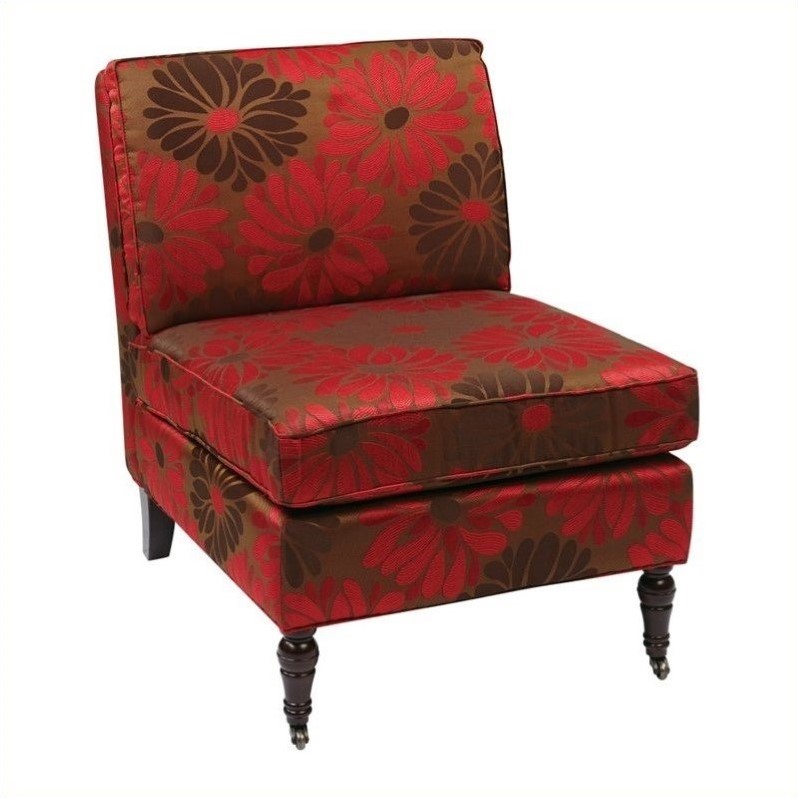 Shop Better Living Niles Red Floral Medallion Armless ...