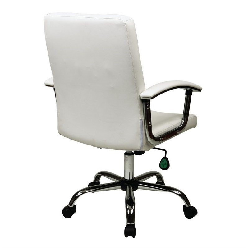 Malta Office Chair in White Vinyl MAL26WH