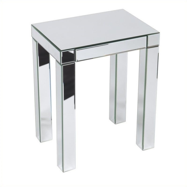 End Table in Silver Mirror REF17SLV