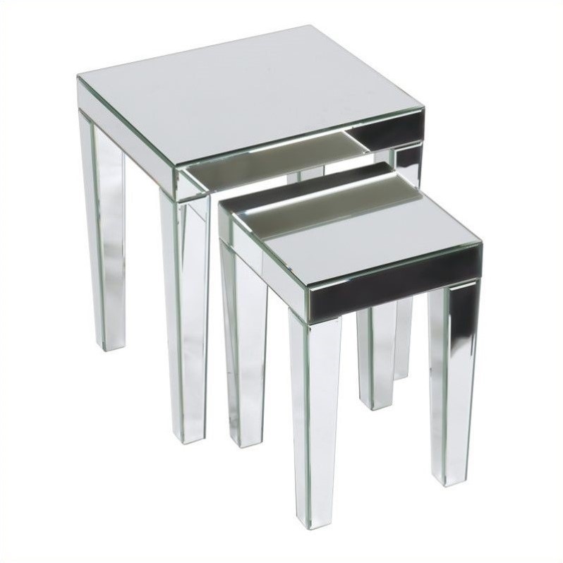 Nesting Tables in Silver Mirror REF19SLV