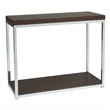 Wall Street Foyer Table in Chrome Metal and Espresso Finish